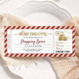 Shopping Day Spree-julgåva Biljett Voucher Inbjudningar