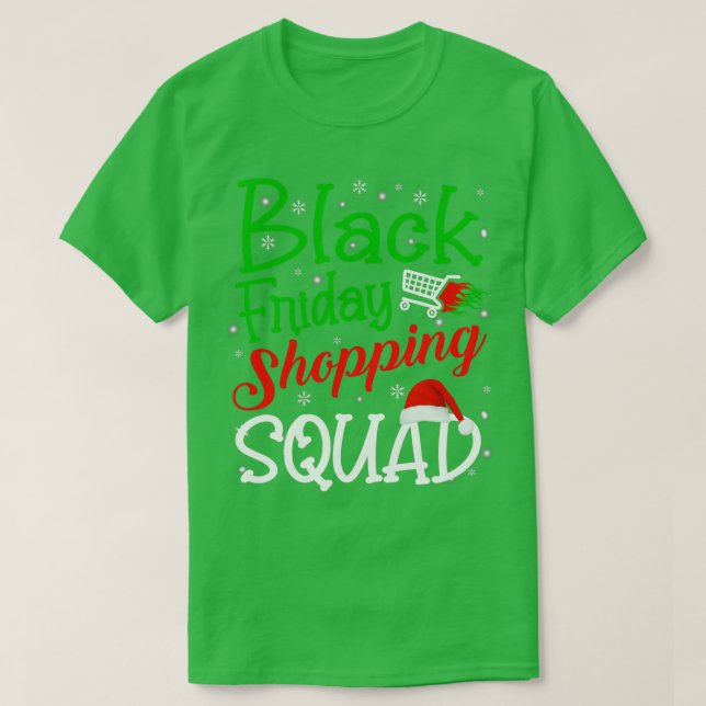 Shopping Fam, svart julskamp i fredag T Shirt (Design framsida)