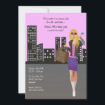 Shopping Girl Blond-inbjudan Inbjudningar<br><div class="desc">En "med-it"-inbjudan som visar en stad som en bakgrund och en underbar ung flicka som korsar en gata och håller en väska. Det här är en underbar inbjudan till en tonåring, en bachelorette-fest eller en inbjudan att handla. Inbjudan är enkel att anpassa med din text, ditt teckensnitt, ditt teckensnitt, färg...</div>