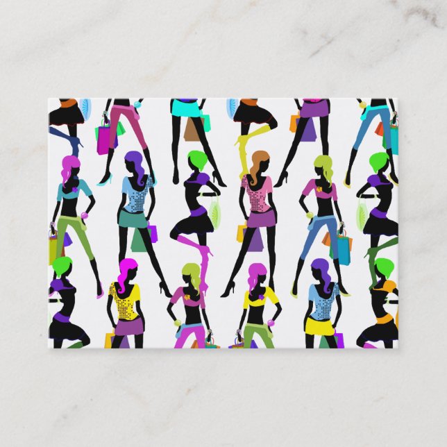 Shopping Glamor Girls Visitkort (Framsida)