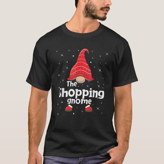 Shopping Gnome-familjen matchande julklusen Paj T Shirt (Framsida)