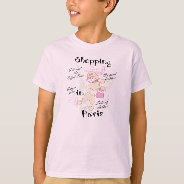 Shopping i Paris T-Shirt (Framsida)