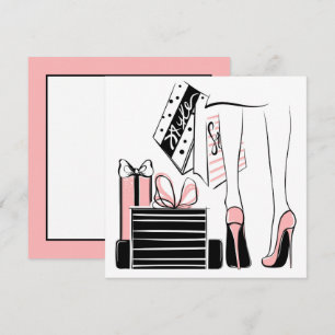 Shopping kärlek anteckningskort