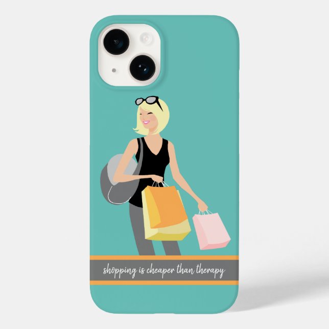 Shopping kontra Therapy Phone Case (Baksida)