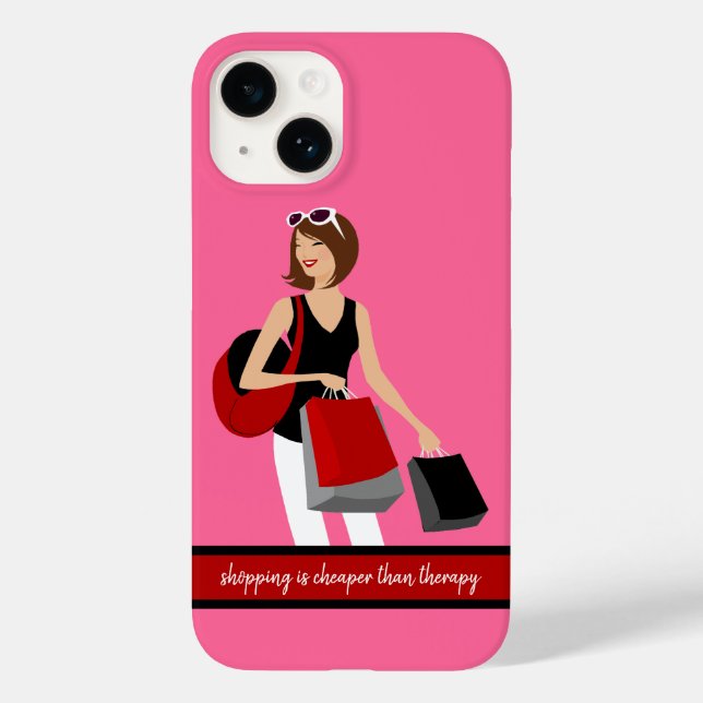 Shopping kontra Therapy Phone Case (Baksida)