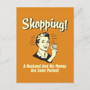Shopping: Make och hans pengar Vykort