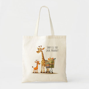 Shopping med Giraffe Djurutskrift TECKNAD Tygkasse