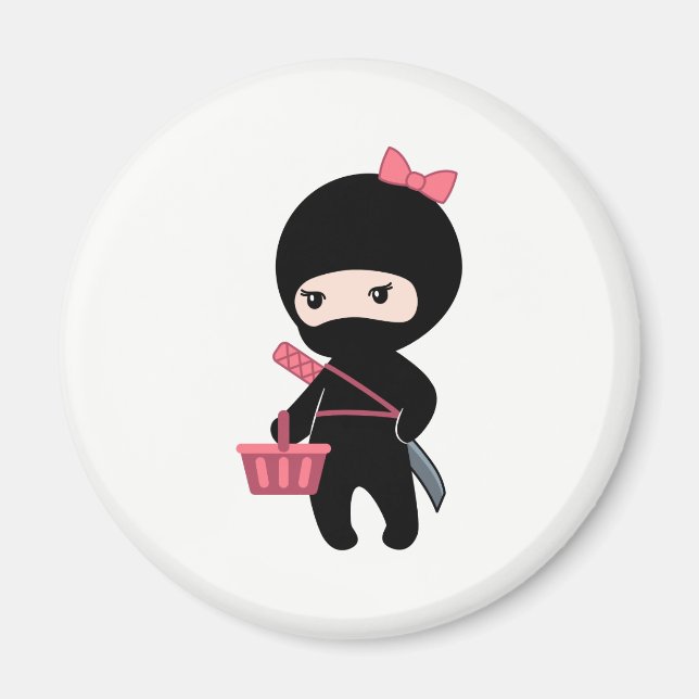Shopping Ninja Girl Magnet (Framsidan)