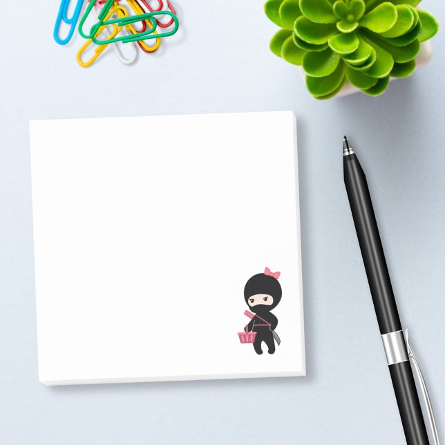 Shopping Ninja Girl Post-it Block (Skapare uppladdad)