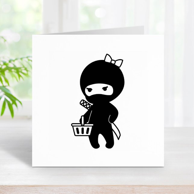 Shopping Ninja Girl Stämpel (Skapare uppladdad)