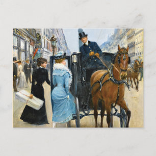 Shopping på Rue de la Paix Vykort