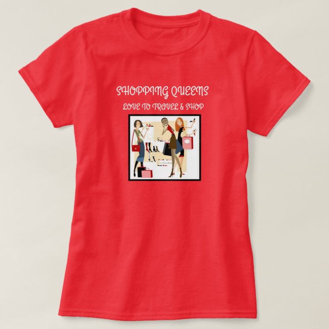 Shopping Queen Collection - Damer  T Shirt (Design framsida)