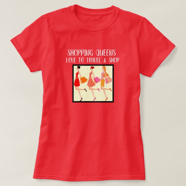 Shopping Queen Collection - Damer  T Shirt (Design framsida)