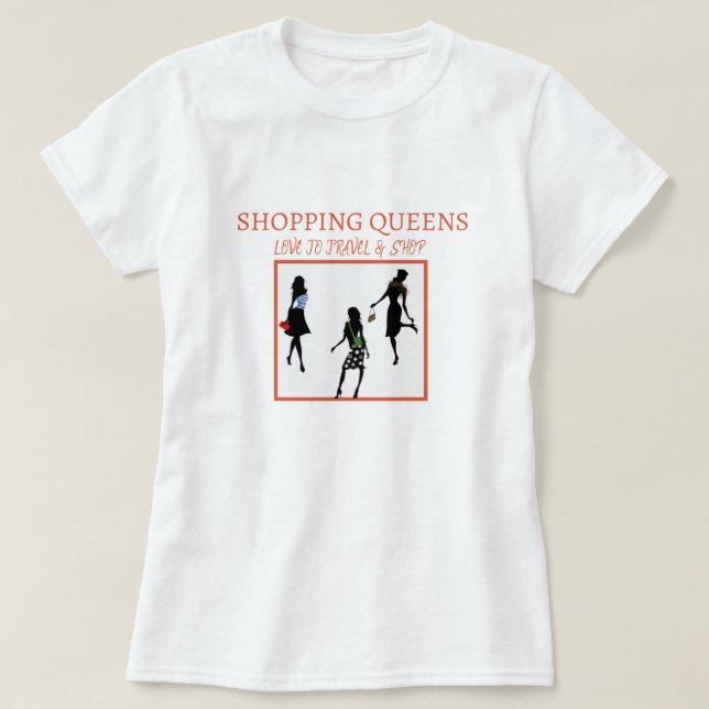 Shopping Queen Collection - Damer  T Shirt (Design framsida)