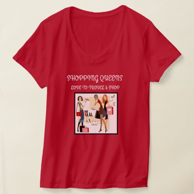 Shopping Queen Collection - Damer  T Shirt (Laydown)