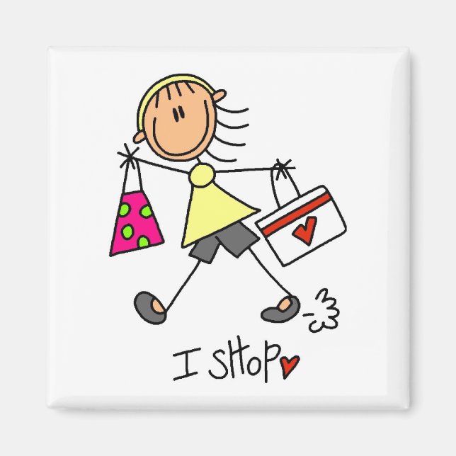 Shopping Stick Figure Magnet (Framsidan)