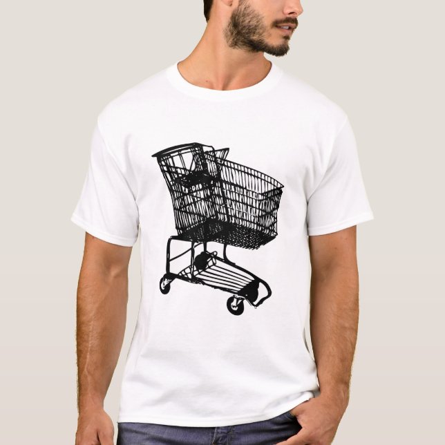 shopping-vagn t-shirt (Framsida)