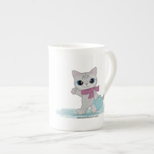 Shoppingkatt Benporslin Mugg