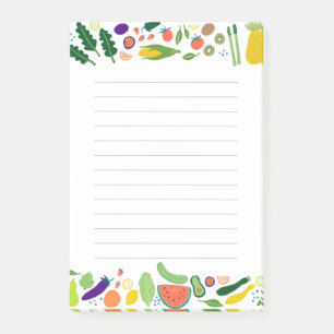 Shoppinglista för frukt och grönsaker Gräns Liv Post-it Block