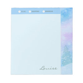 Shoppinglista för personlig Benice Winter Träd Anteckningsblock