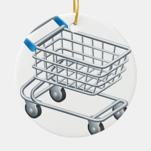 Shoppingtrolleysymbol Julgransprydnad Keramik