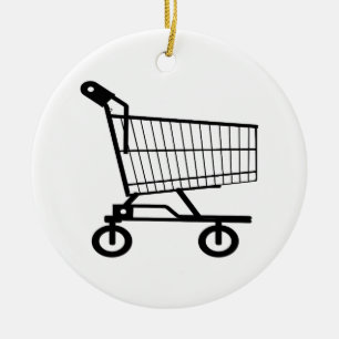 Shoppingvagn Julgransprydnad Keramik