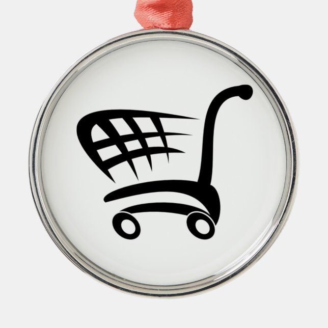 Shoppingvagn Julgransprydnad Metall (Framsidan)