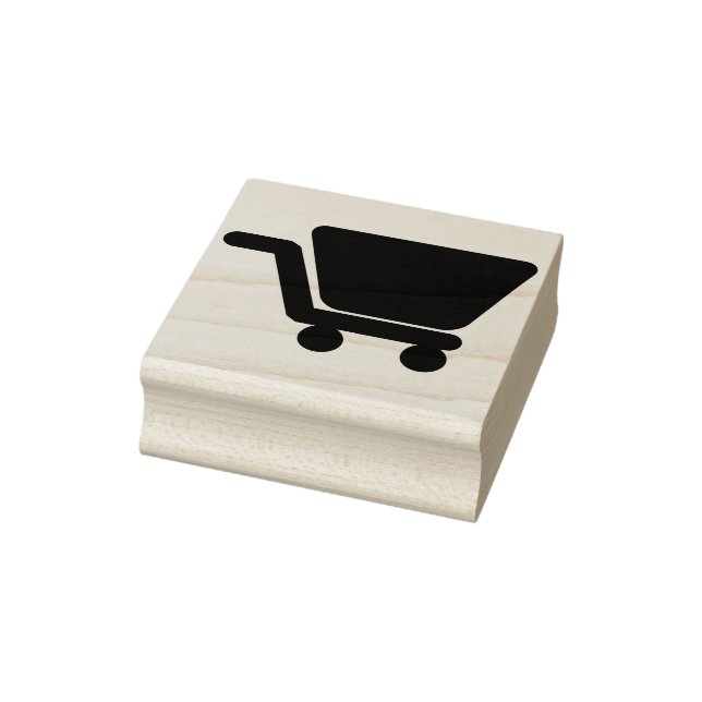 shoppingvagn silhouette art frimärke stämpel (Stämpel)