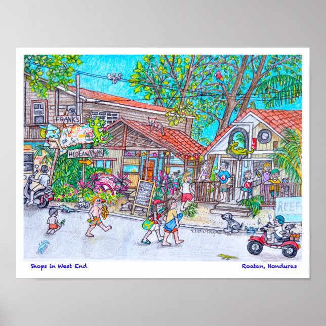 Shops in West End Poster (Framsidan)