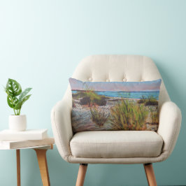 Shore Beach Pastel Art Lumbarkudde