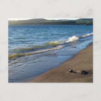 Shore of Sjö Taupo, Nya Zeeland. Vykort