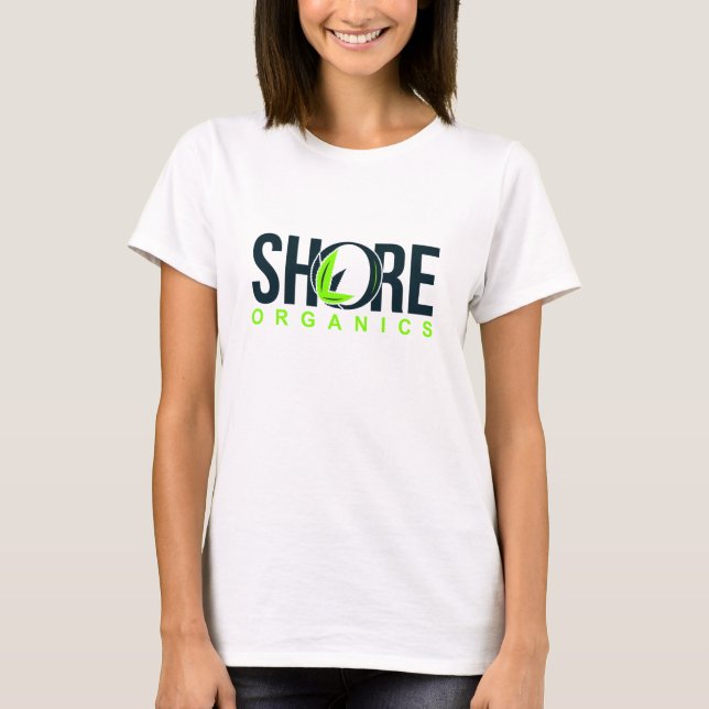 Shore Organics Logotyp Women's T-Shirt - White (Framsida)