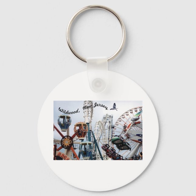 Shore Pier-Wildwood Text Keychain Nyckelring (Framsida)