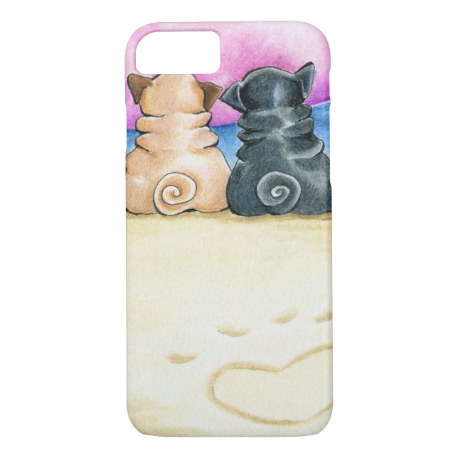Shore Theyre Kärlek Pugs Case-Mate iPhone Skal (Baksida)