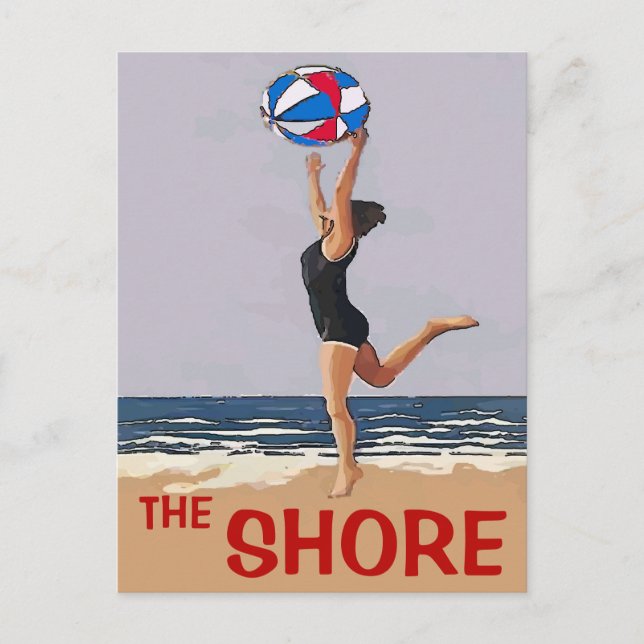 Shore Vintage Stil Poster kort (Framsida)