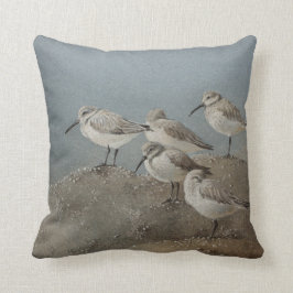 Shorebirds/Sanderlings som bedövar dekorativ kudde