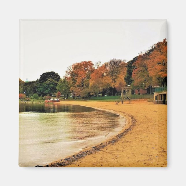 Shorefront of Sjö Genève, Wisconsin Magnet (Framsidan)