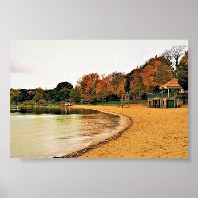 Shorefront of Sjö Genève, Wisconsin Poster (Framsidan)