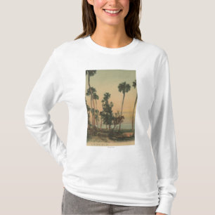 Shoreline beskådar av den indiska floden med tee shirt