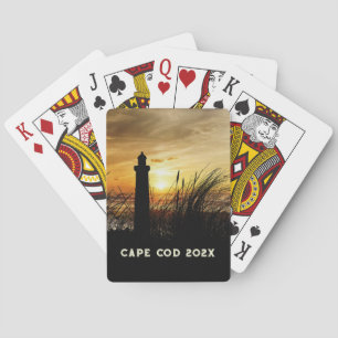 Shoreline Lighthouse vid Sunset Souvenir Casinokort