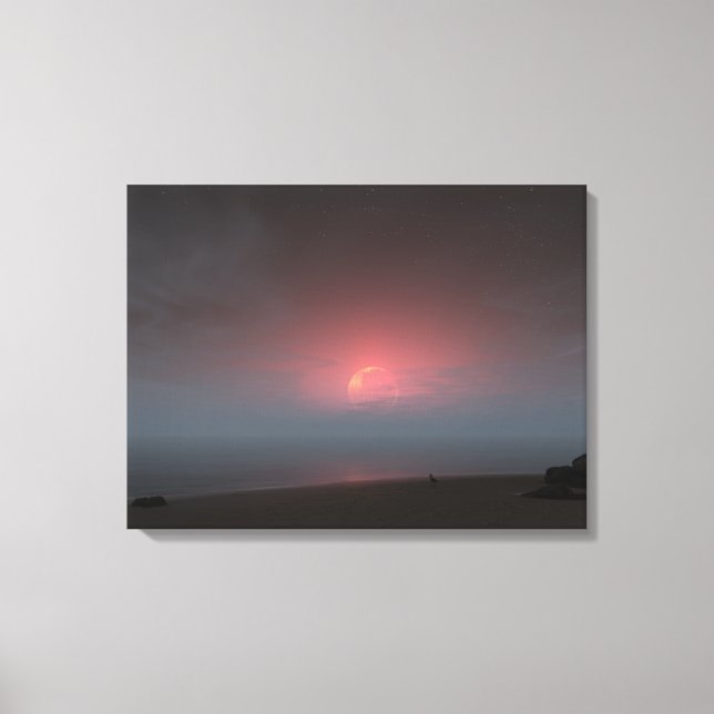 Shoreline (Natt) Canvastryck (Framsida)