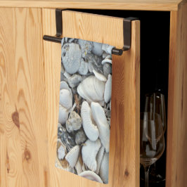 Shoreline Shells Coastal Texture Kökshandduk