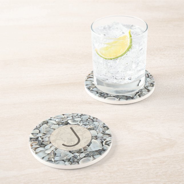 Shoreline Shells Mongram Style Underlägg (Sidan)