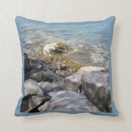 Shoreline Sten med Coola Clear Vatten Kudde
