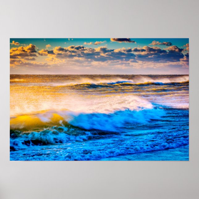 Shorelinscener vid soluppgång poster (Framsidan)