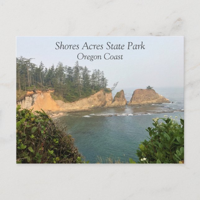 Shores Acres State Park, Oregon Kusten Vykort (Framsida)