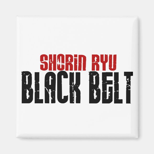 Shorin Ryu Black Bälte Karate Magnet (Framsidan)