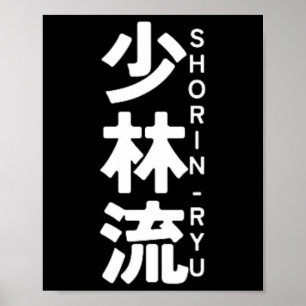 Shorin Ryu Karate Kanji Sol Japan Martial Art Poster