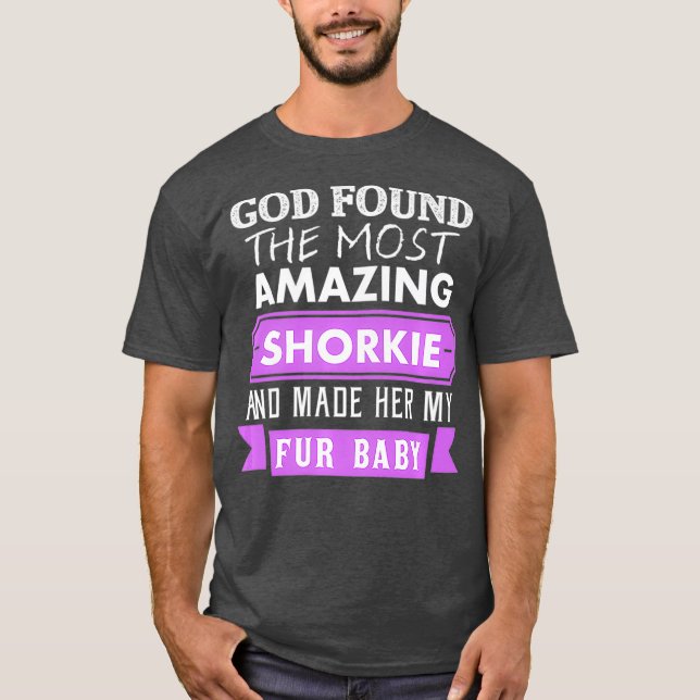 Shorkie Älskare Mamma Päls Baby för kvinnor Shitzu T Shirt (Framsida)