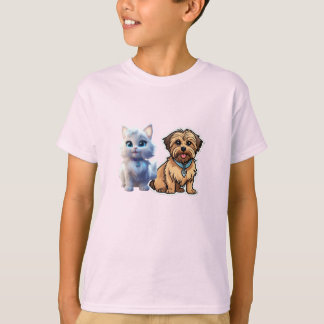 Shorkie Tecknad Sticker T-Shirt Design